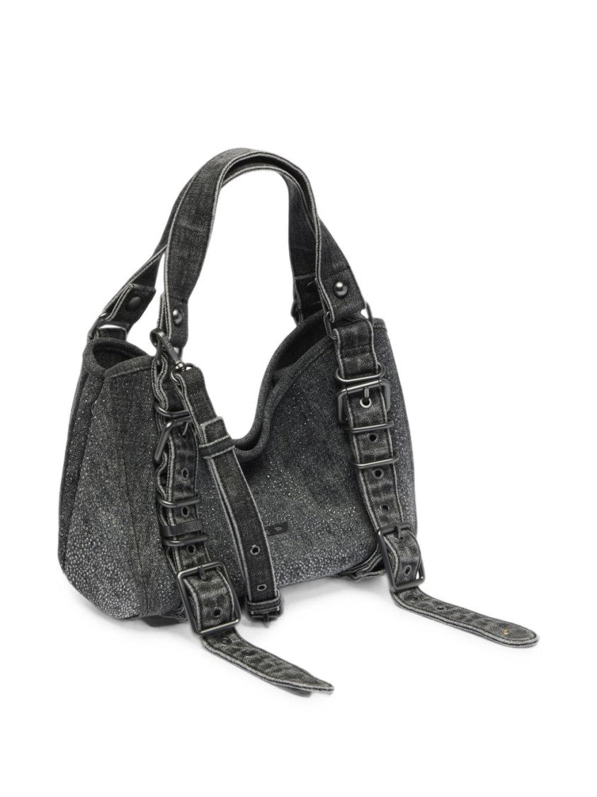 Diesel Textured Black Bag With Structured Silhouette