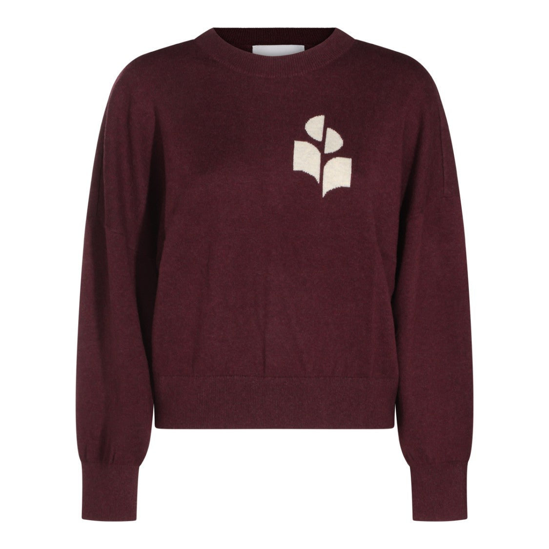 Isabel Marant Étoile Burgundy Relaxed Fit Abstract Emblem Sweater