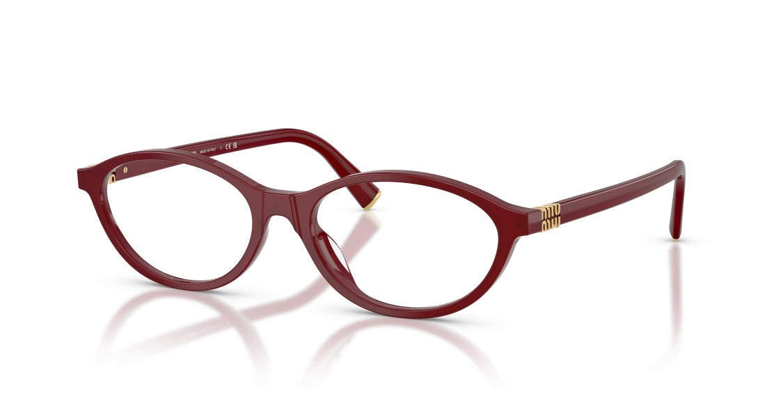Miu Miu Oversized Round Acetate Eyeglasses With Gold Accents
