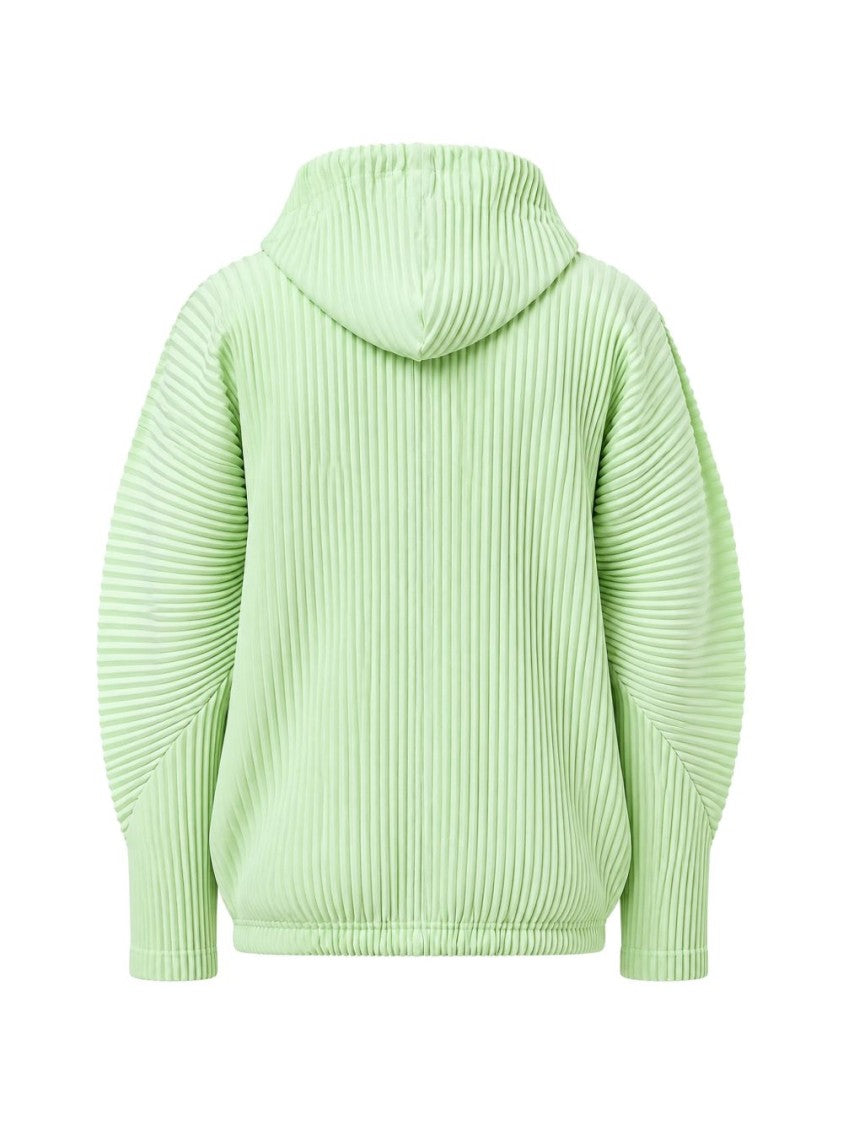 Homme Plissé Issey Miyake Pleated Hooded Zip-Up Relaxed Jacket