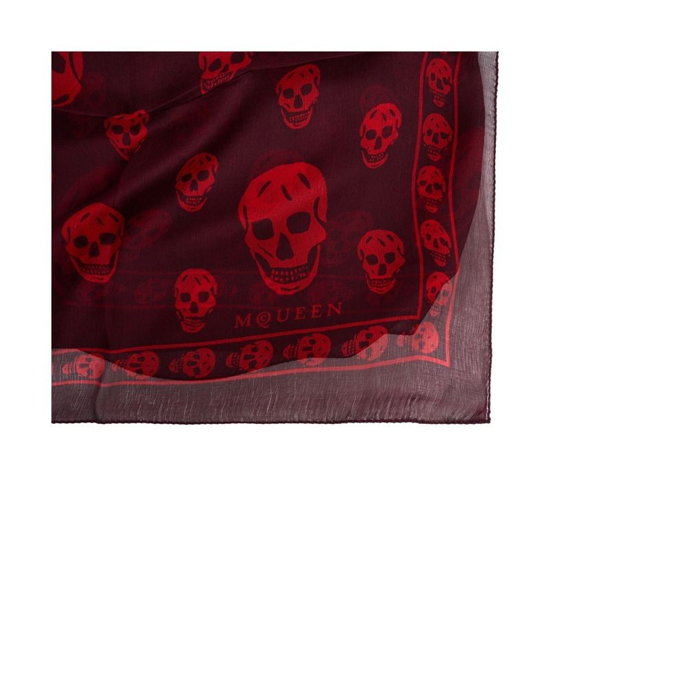Alexander Mcqueen Ca Skull Scarf - Alexander Mcqueen - Silk - Burgundy