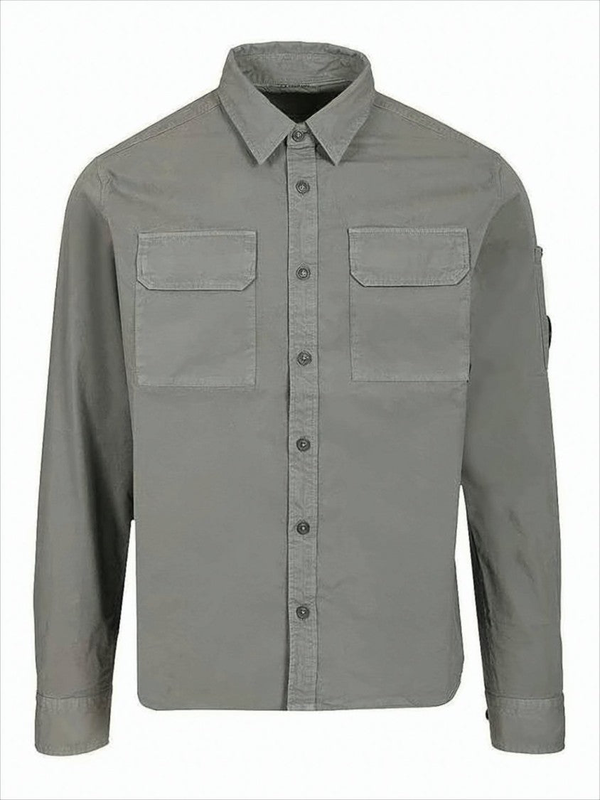 C.P. Company Structured Collar Long-Sleeve Shirt With Utility Pockets