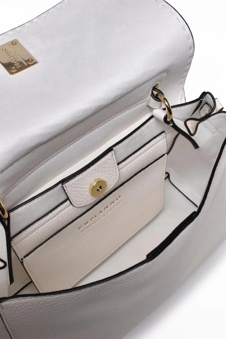 Ermanno Firenze Bea Flap Bag - White