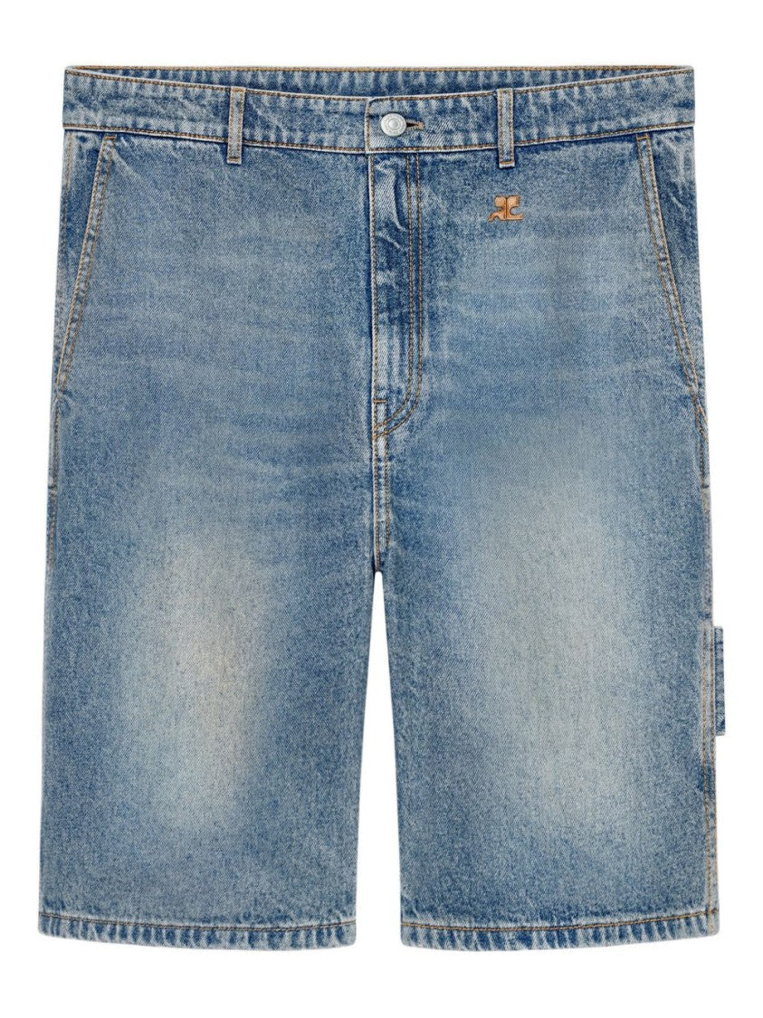 Courrèges Mid-Blue Denim Shorts