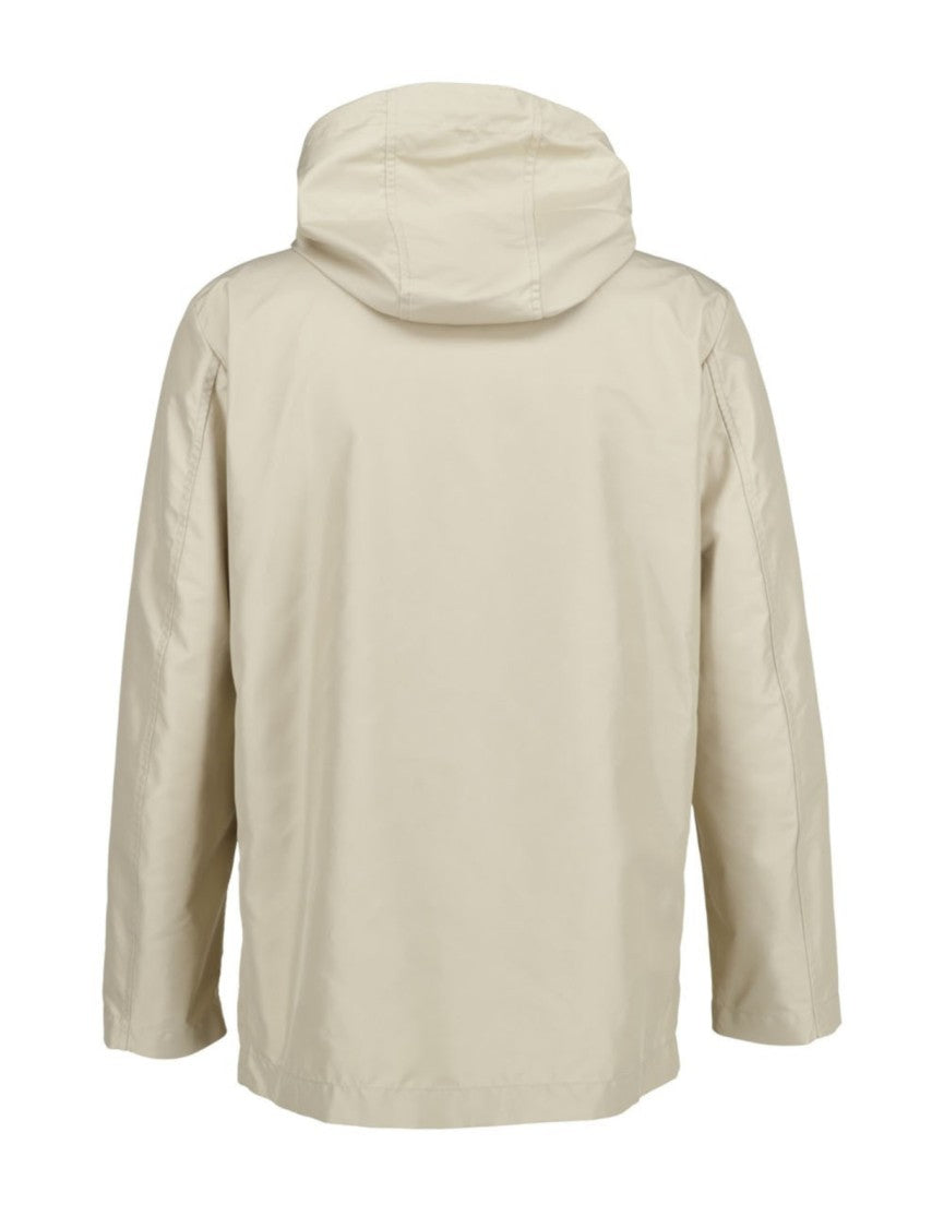 Fay Relaxed Fit Light Beige Hooded Jacket
