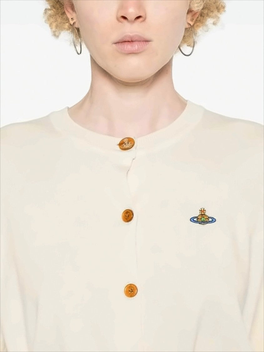 Vivienne Westwood Classic Round Neck Cardigan With Contrasting Buttons