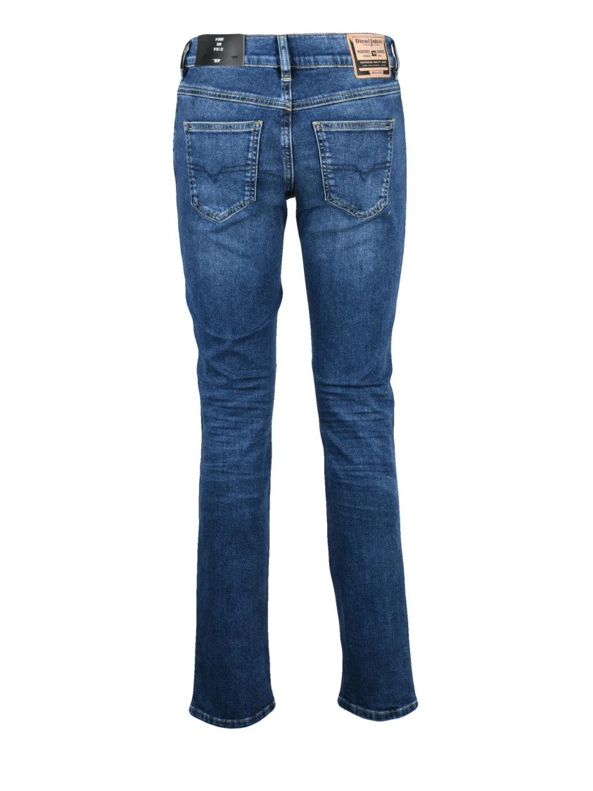 Diesel Blue Cotton-Blend D-Sandy Reiaf Slim Jeans