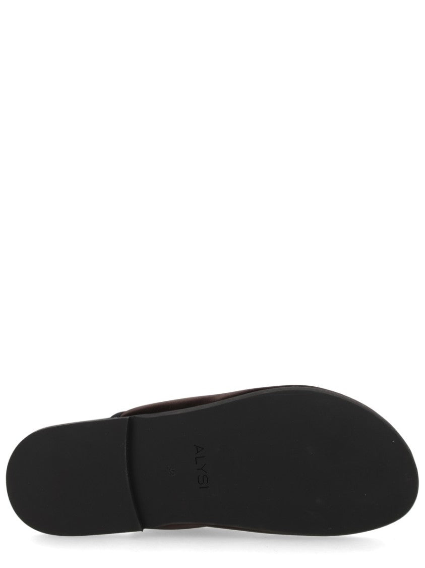 Alysi Neutrals Satin Rounded Toe Mules
