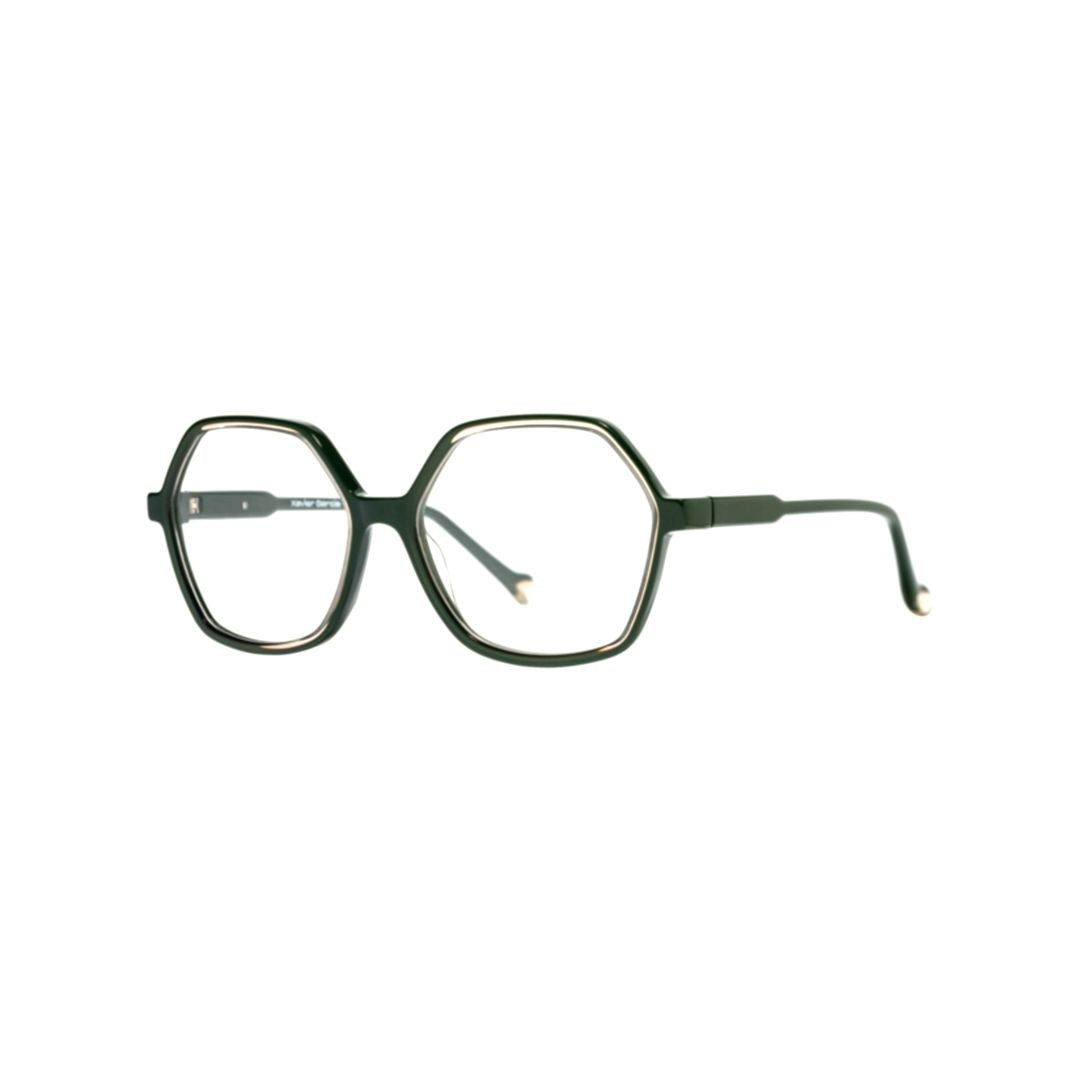 Xavier Garcia Design Eurin C-3 Geometric Flex Acetate Eyeglasses With Rounded Lenses