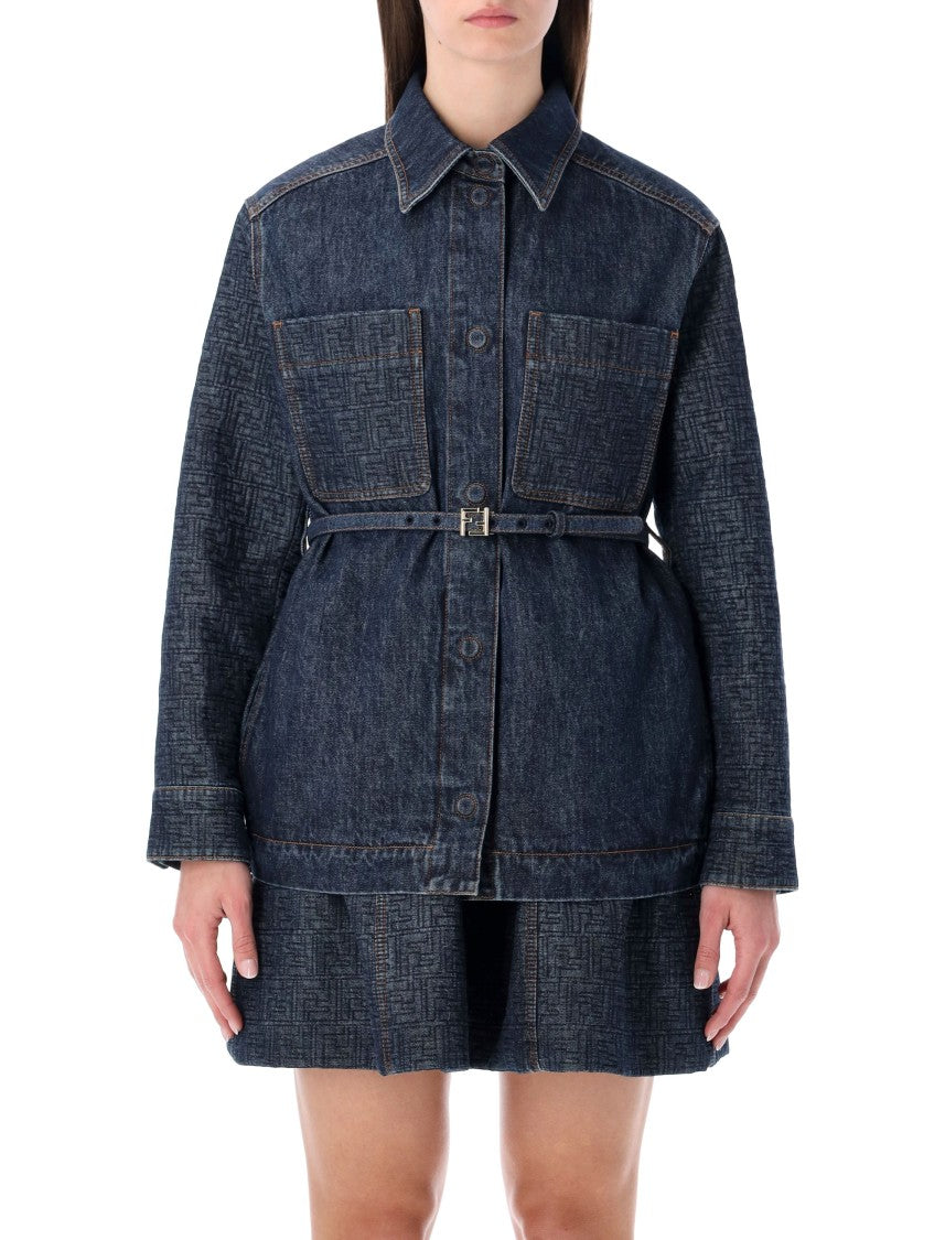 Fendi Structured Dark Blue Denim Go-To Jacket