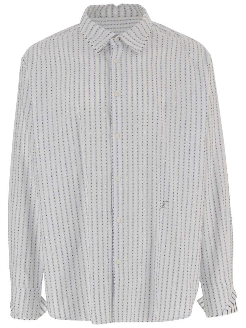 Jacquemus Striped Cotton Shirt With Classic Collar