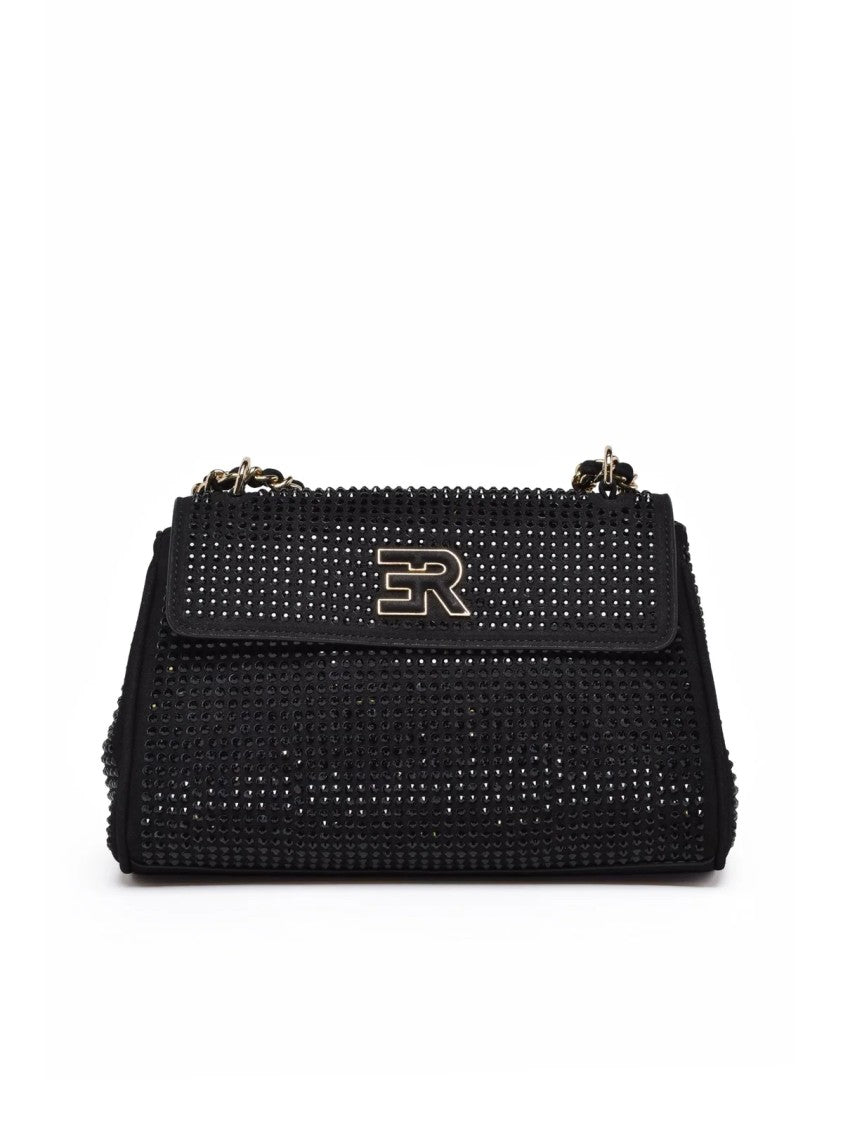 Ermanno Firenze Black Polyurethane Verly Shoulder Bag