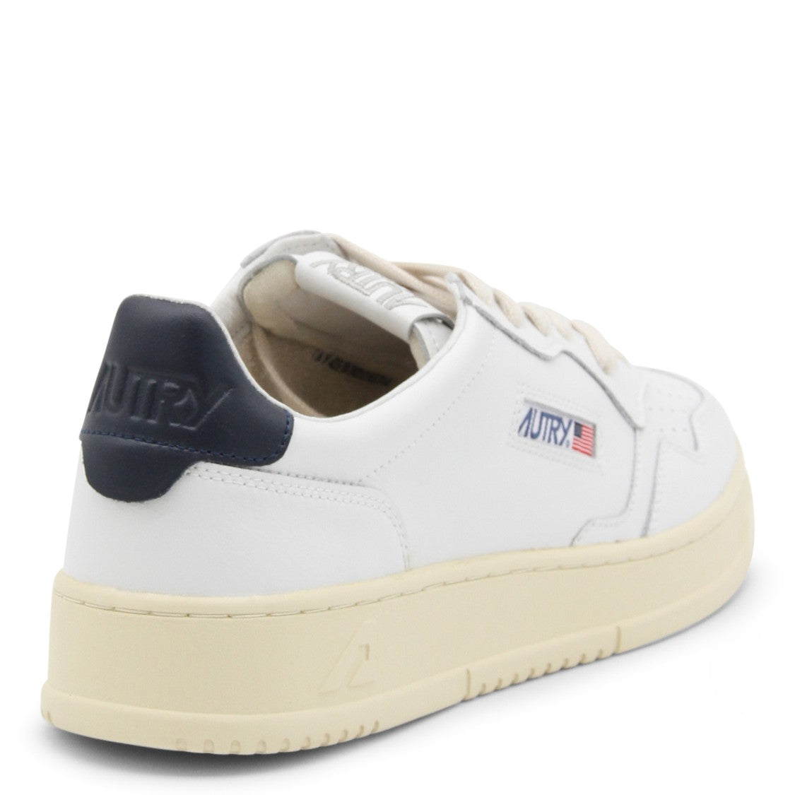 Autry White Leather Perforated Detailing Sneakers