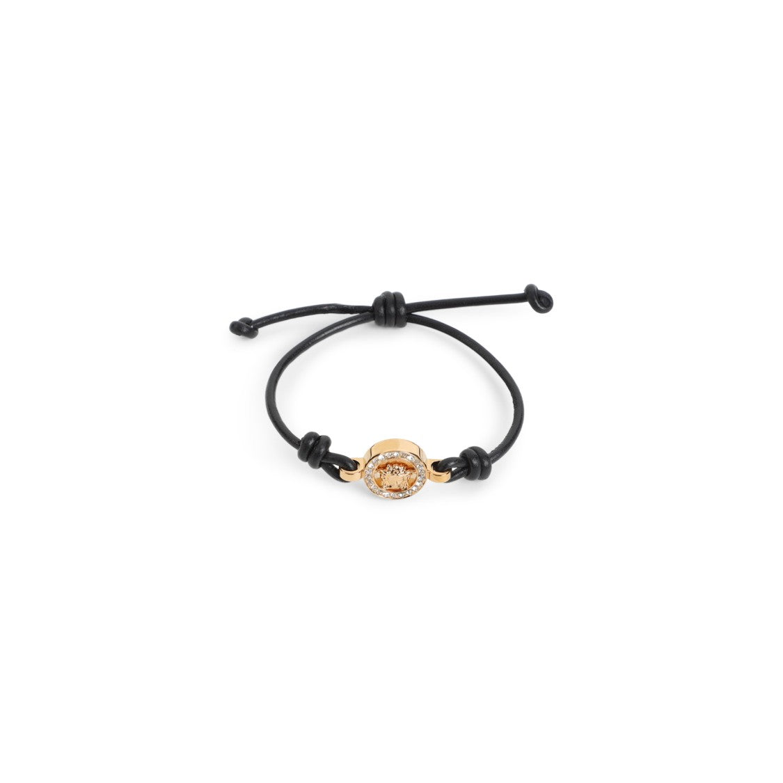 Versace Black Lamb Leather Bracelet
