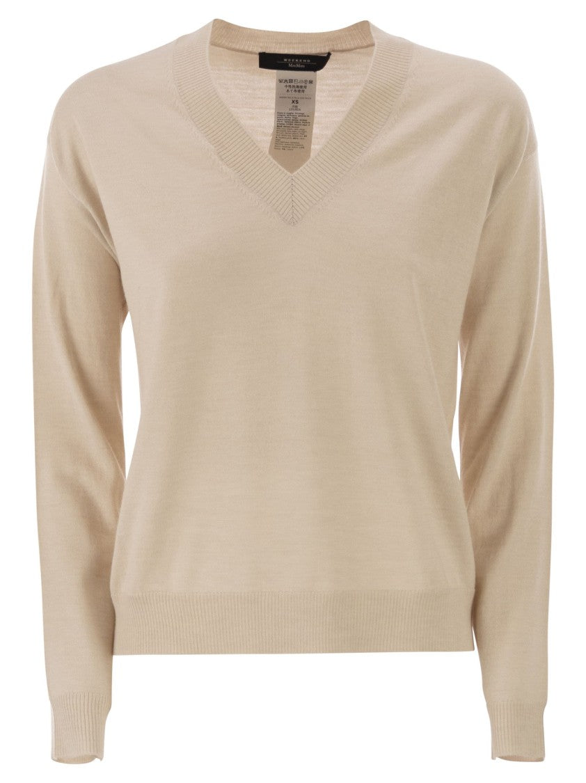 Max Mara Fiocchi - V-Neck Jumper In Wool And Cashmere