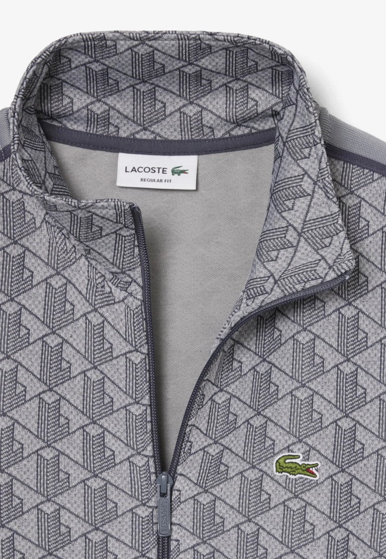 Lacoste Gray Paris Jacquard Track Jacket
