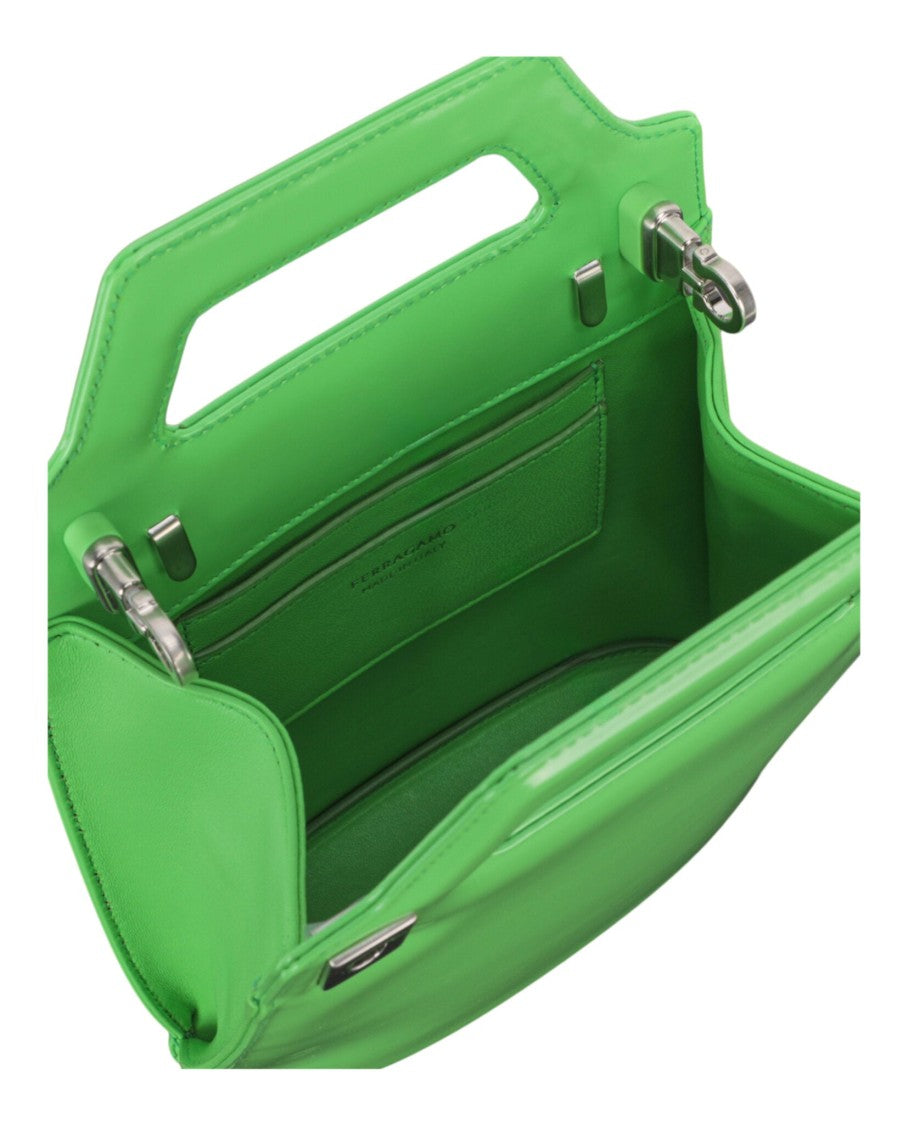 Ferragamo Micro Wanda Patent Leather Shoulder Bag