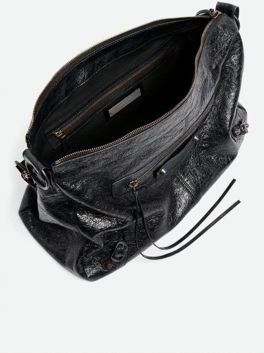 Balenciaga Textured Lambskin Tote Bag With Zip Pocket