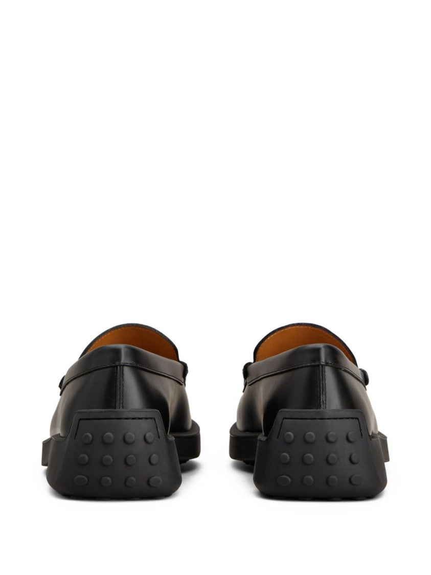 Tod's Smooth Leather Loafers With Rubberized Sole