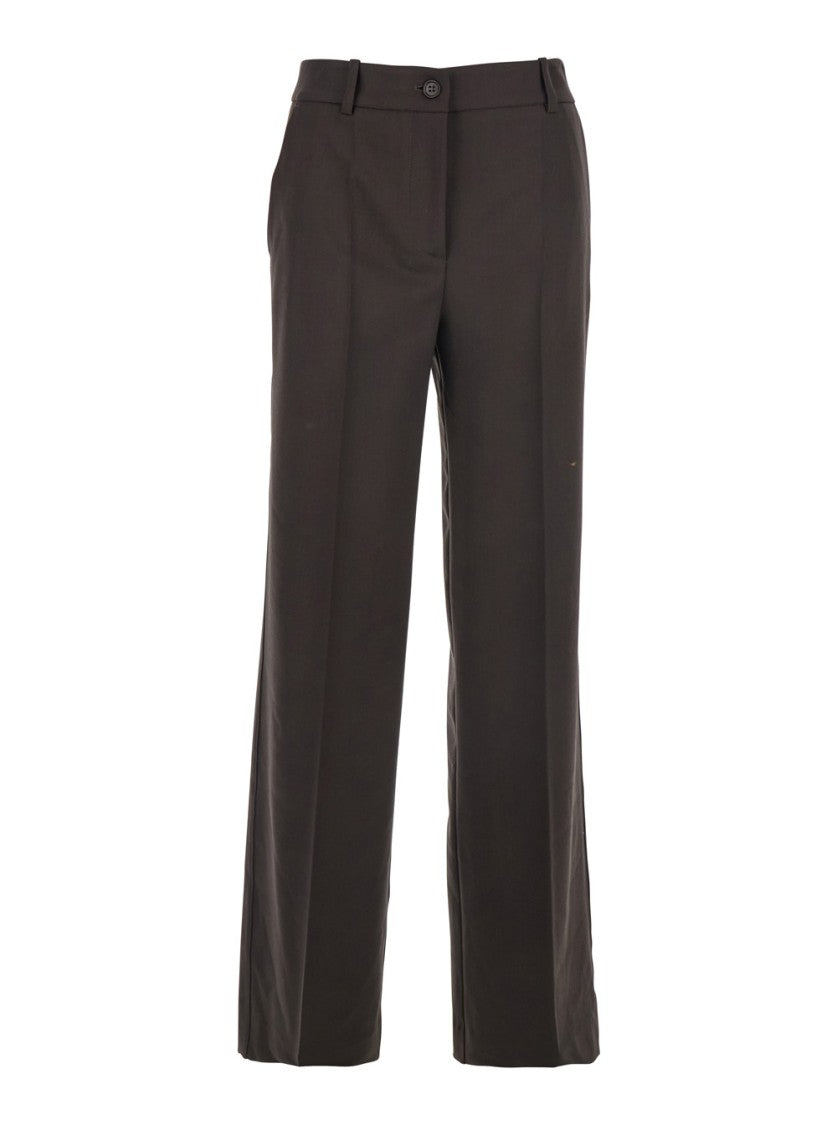 P.A.R.O.S.H. Tailored Brown Gabardine Pants