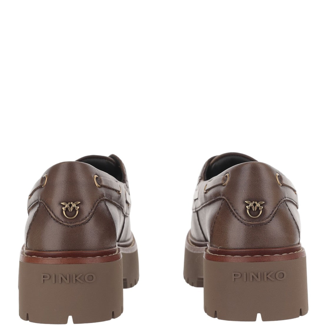 Pinko Brown Margharet 01 Leather Loafers