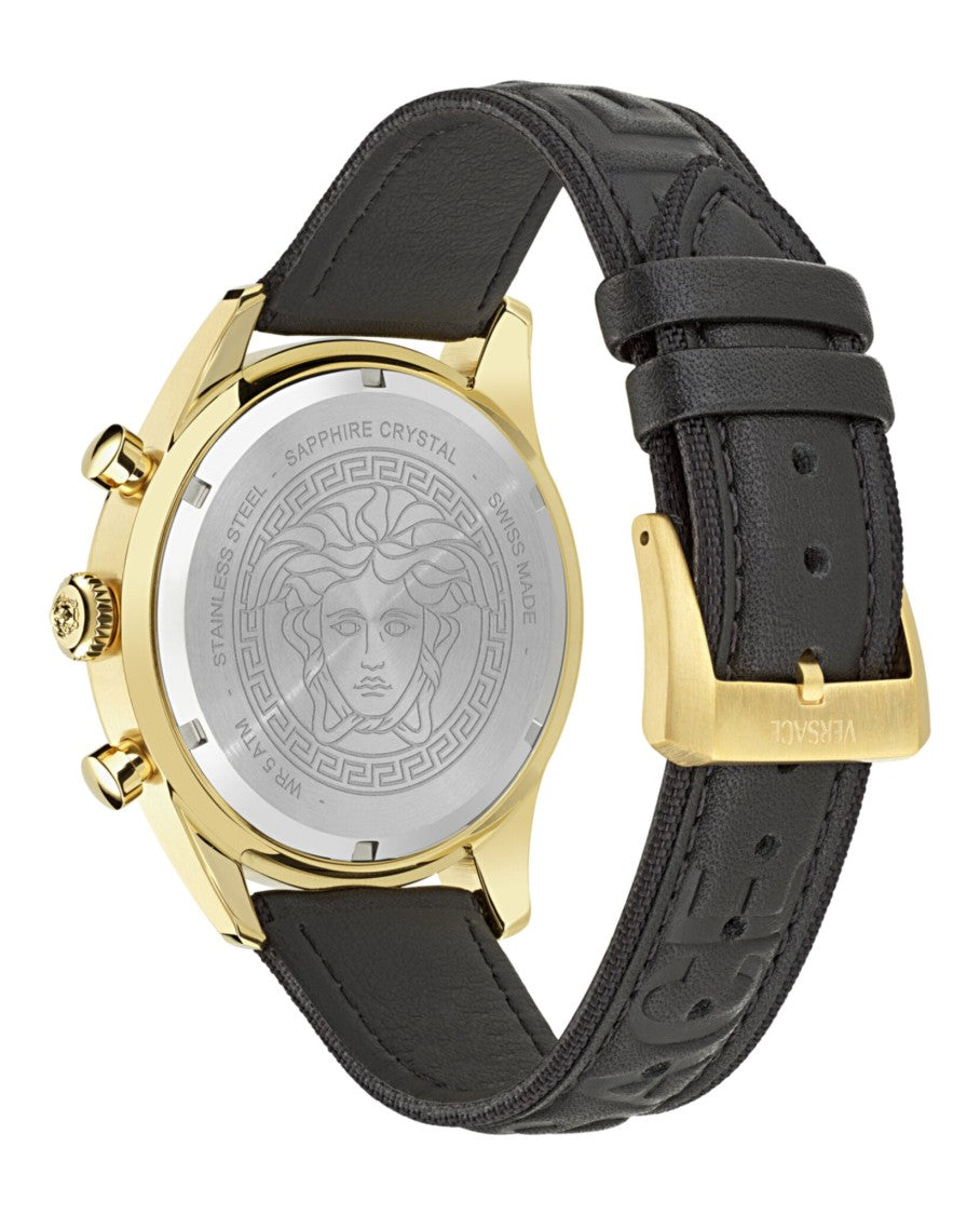 Versace Chrono Master Leather Watch
