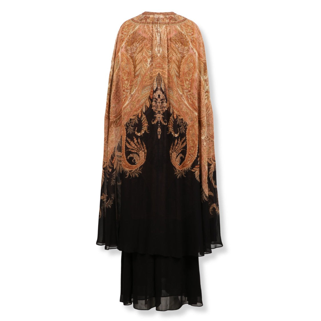 Zimmermann Hypnotic Caped Maxi Dress With Paisley Print