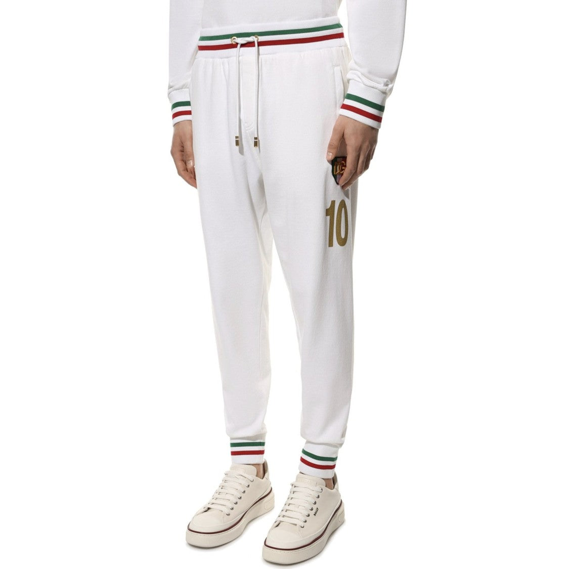 Dolce & Gabbana Cotton Sweatpants With Iconic Logo