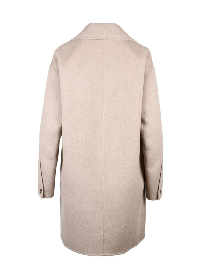 Marella Beige Virgin Wool Good Coat