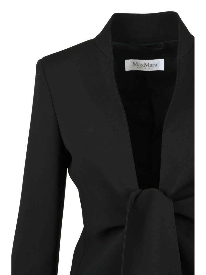 Max Mara Black Triacetate Tie-Closure Blazer