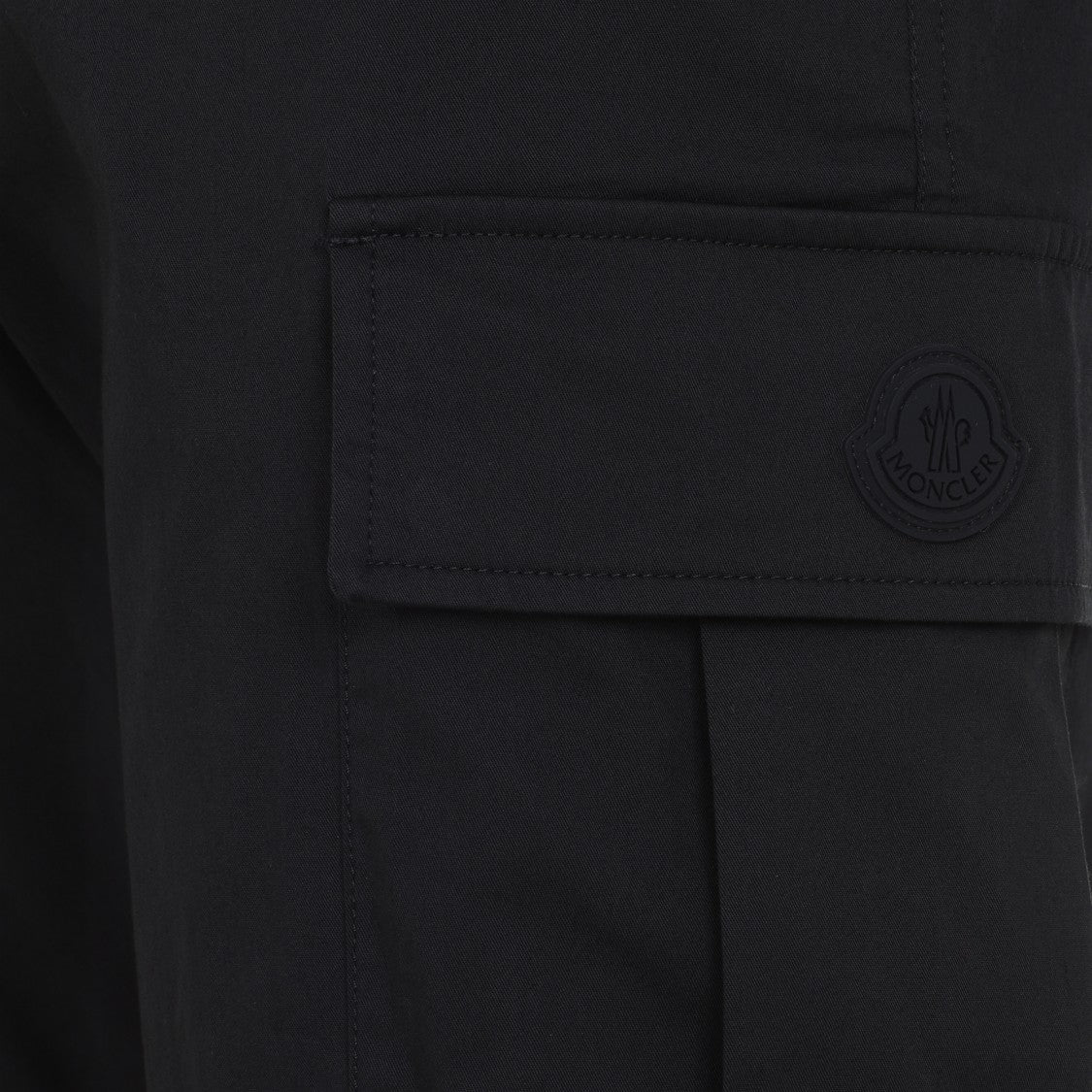 Moncler Straight-Leg Black Trousers With Cargo Pockets