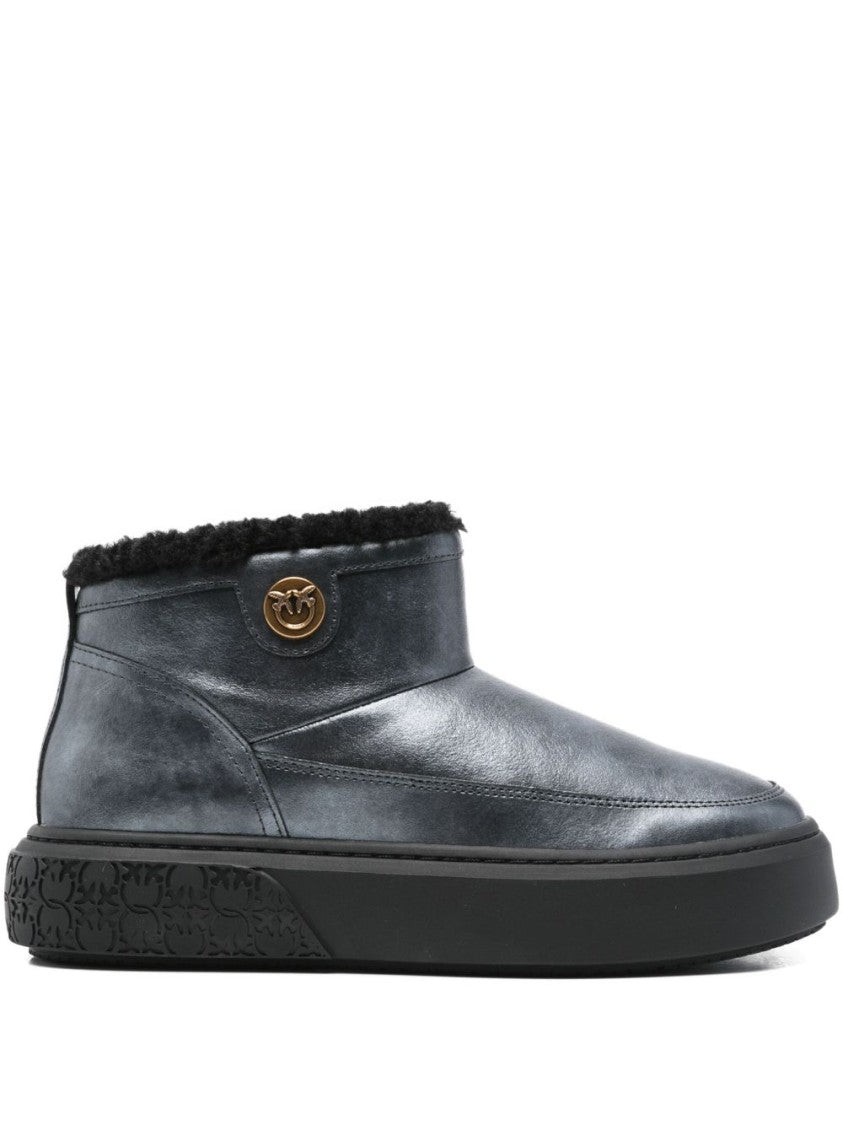 Pinko Ankle Boots With Metallic Finish