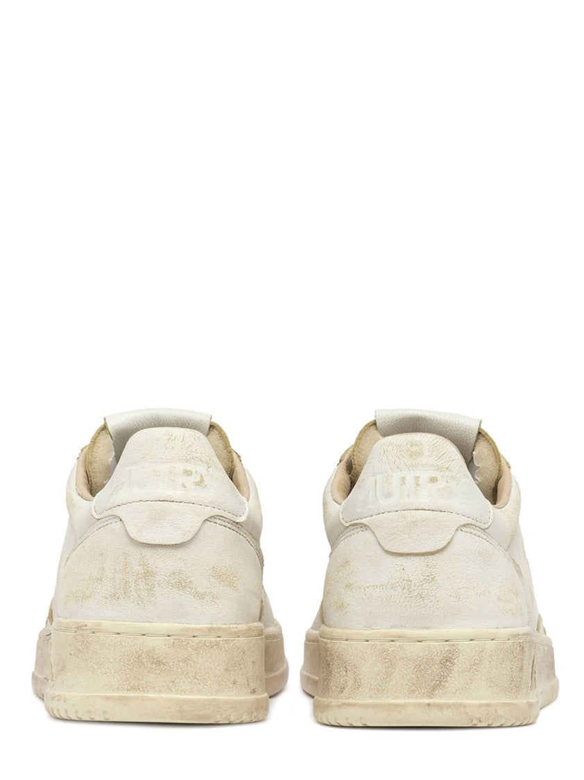 Autry Nappa Leather Low-Top Vintage White Sneakers