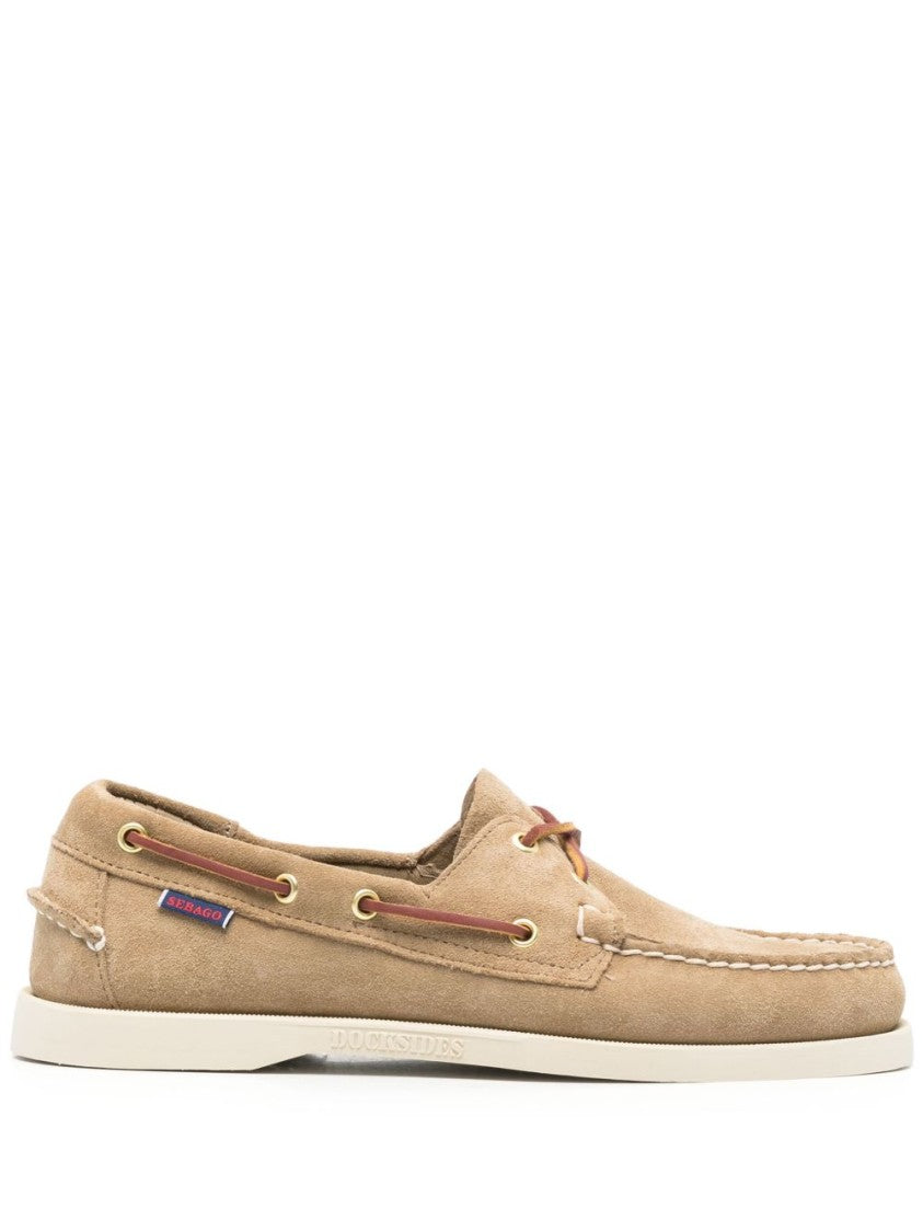 Sebago Suede Boat Shoes With Lace-Up Detailing