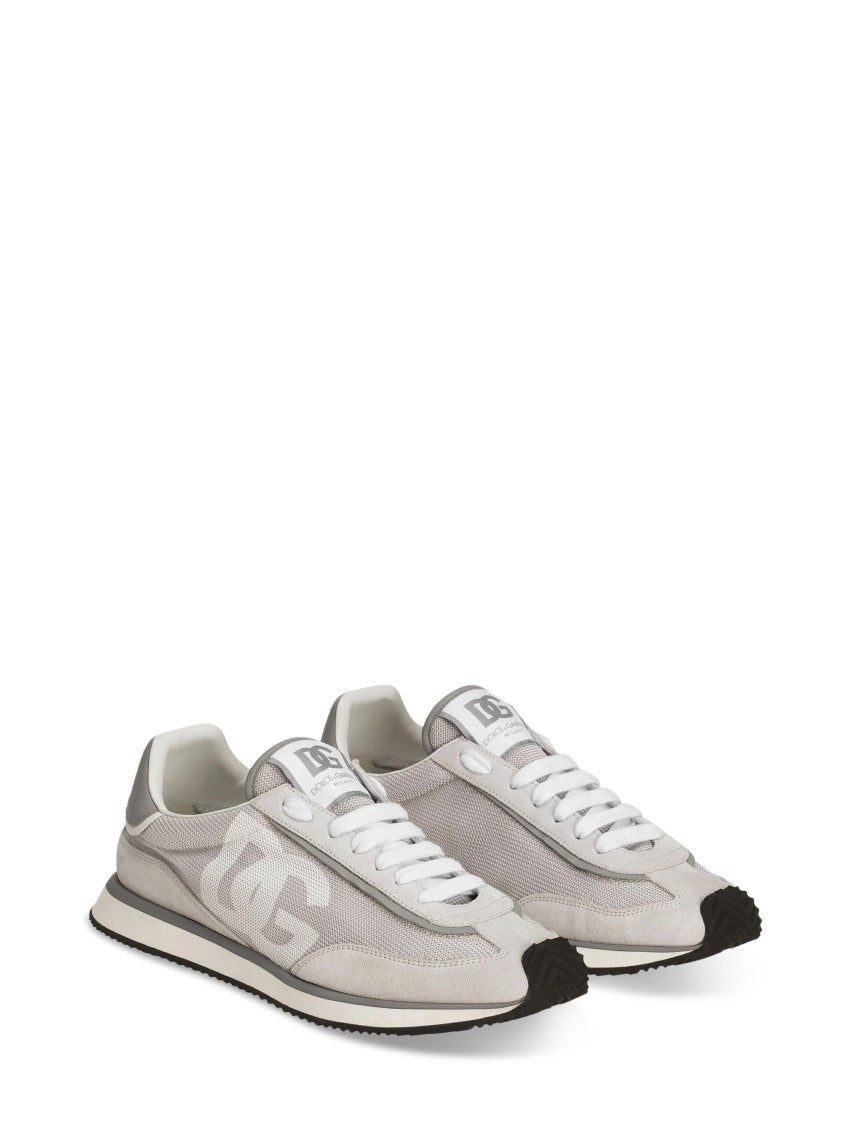 Dolce & Gabbana Low-Profile Sneakers With Mesh And Suede Detailing
