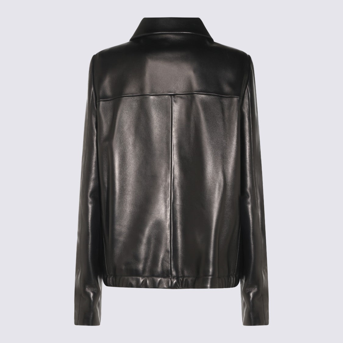 Khaite Streamlined Leather Jacket With Minimalist Design