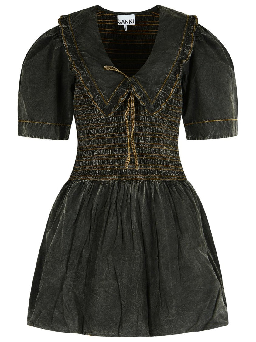 Ganni Black Cotton Dress