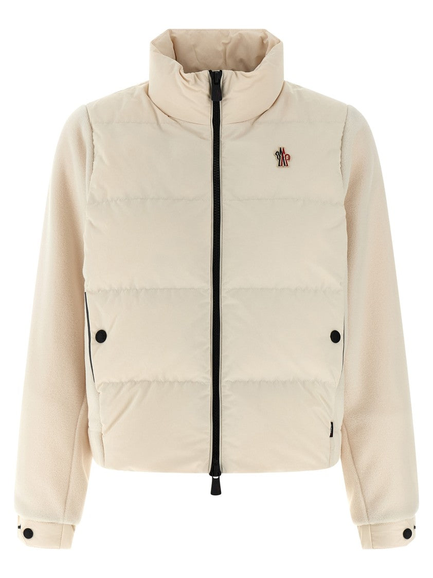 Moncler Grenoble Quilted Fleece Sweatshirt With Goose Down Detailing