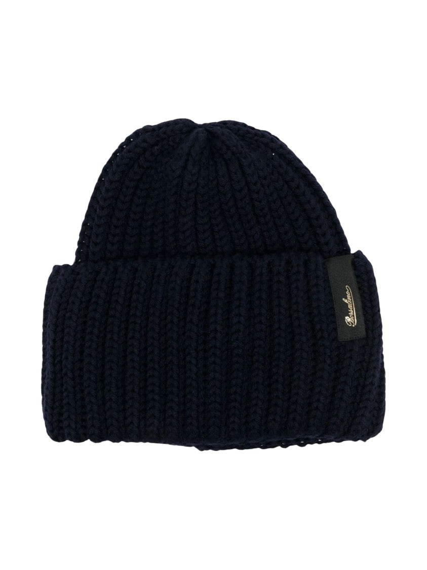 Borsalino Bell Black Virgin Wool Beanie