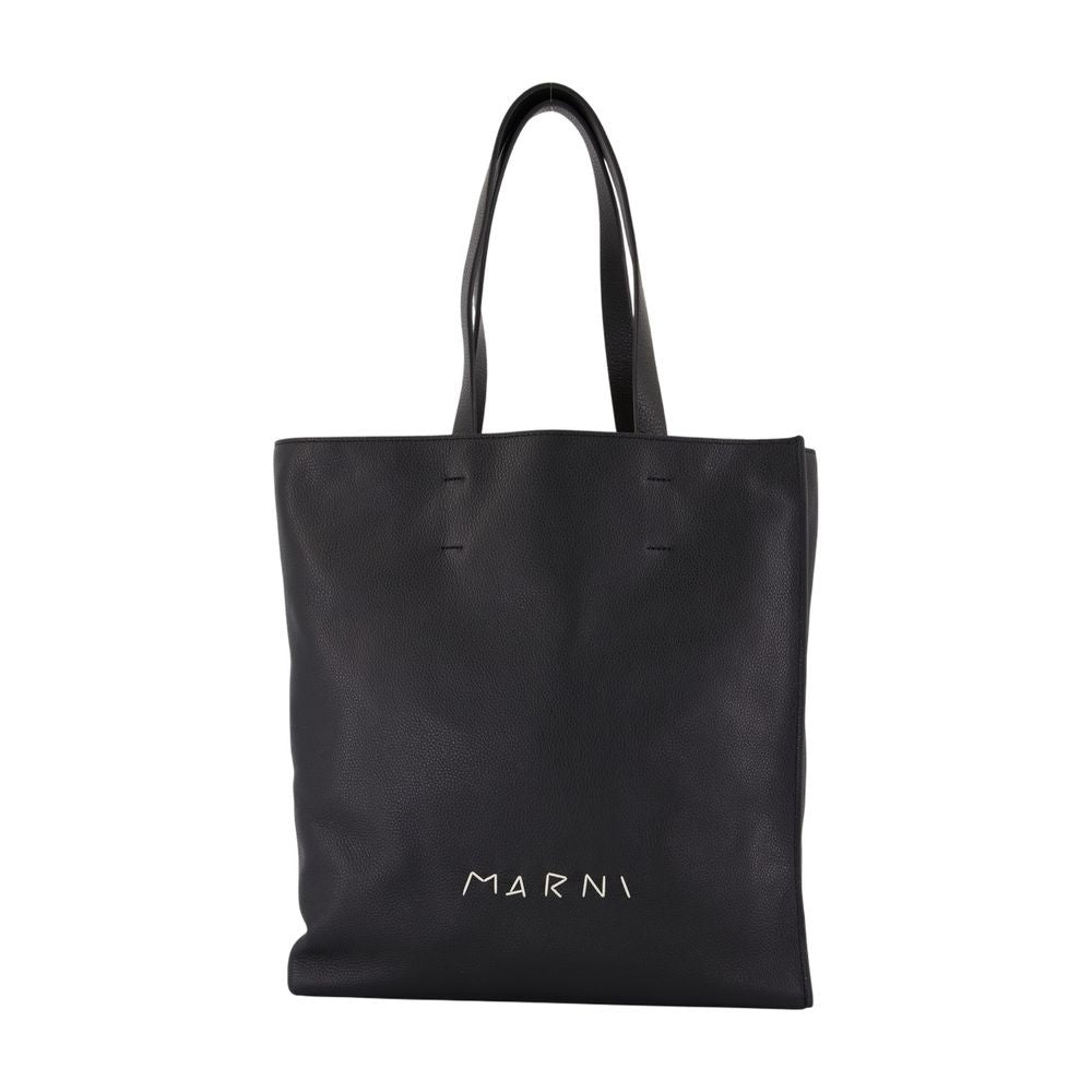 Marni Museo Soft New Large Shopper Bag - Leather - Black