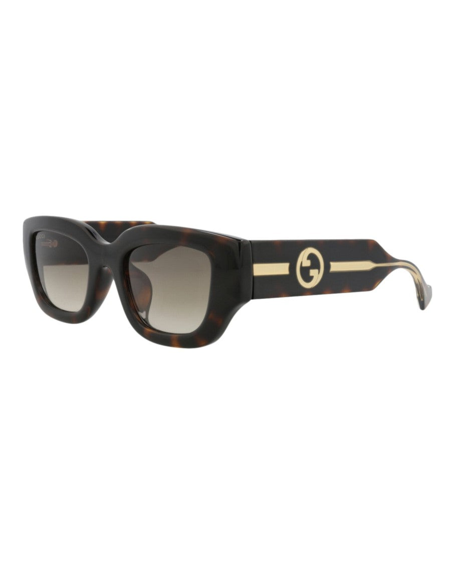 Gucci Cat Eye-Frame Injection Sunglasses With Tortoiseshell Pattern