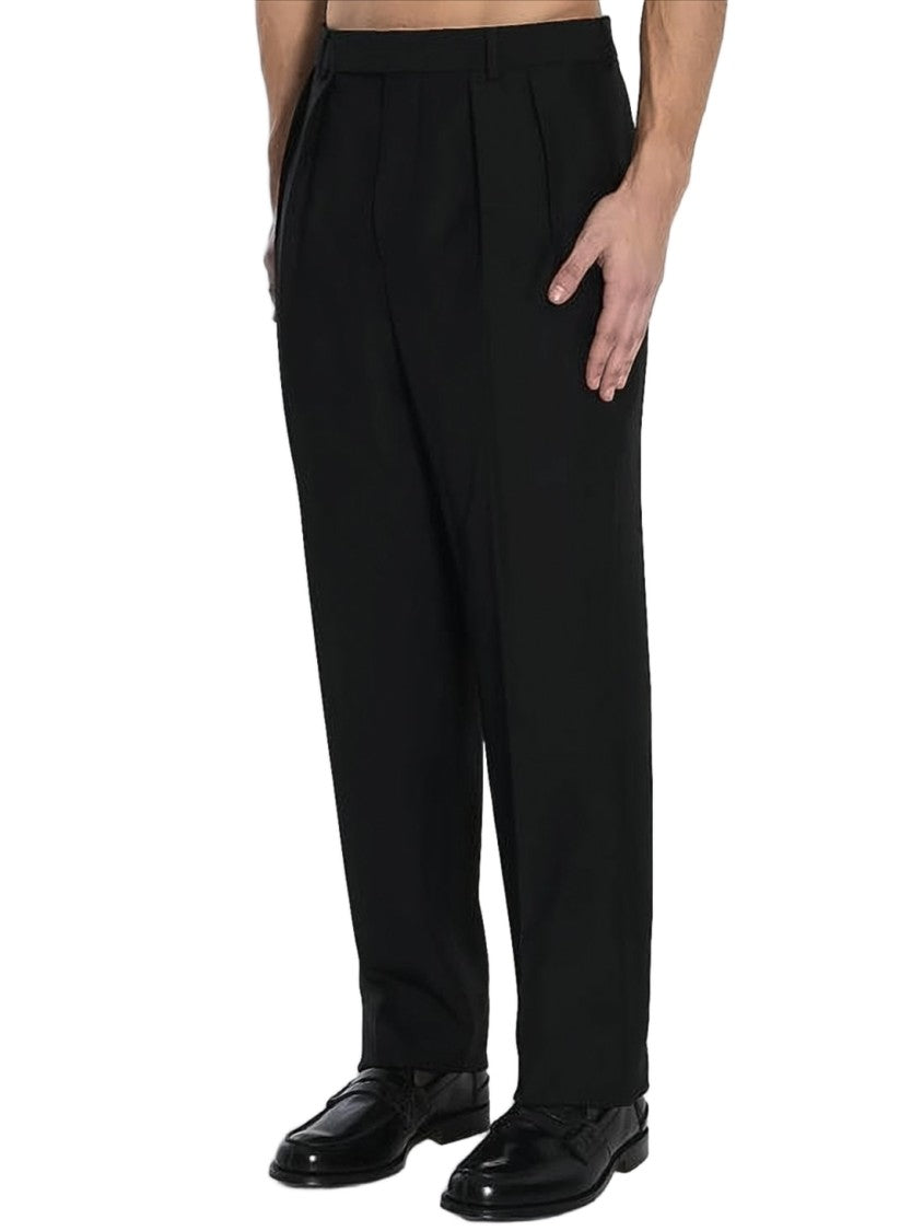 Celine Tailored Black Suit Pants With Front Pleats