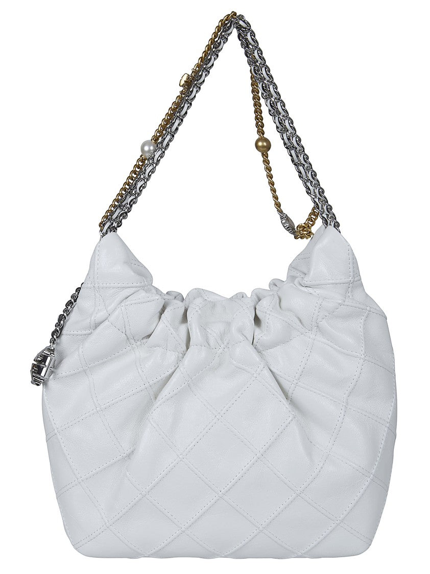 Tory Burch Mini Hobo Bag With Quilted Lamb Leather