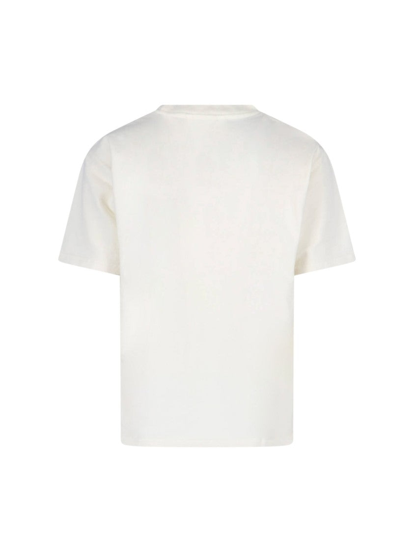Rhude Minimalist White T-Shirt With Crew Neckline
