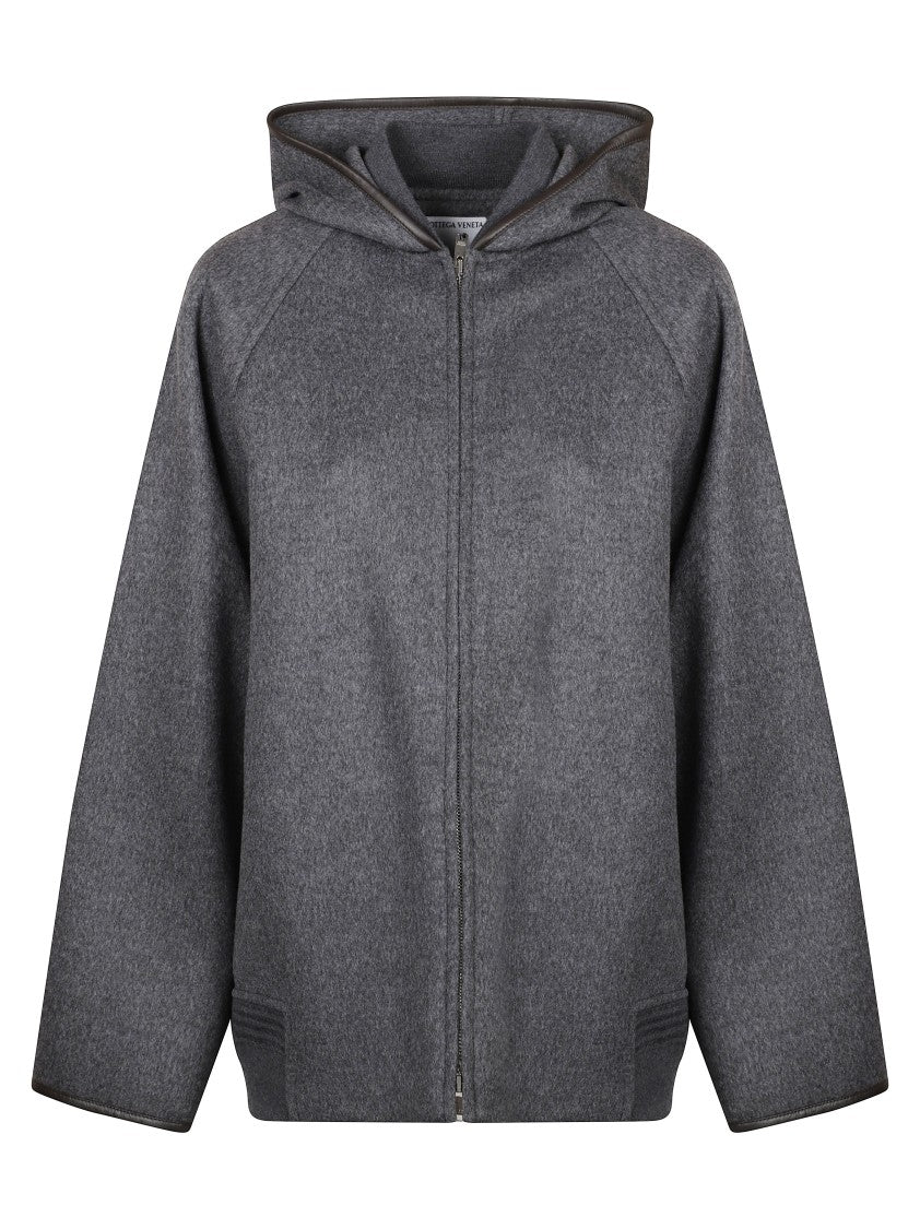 Bottega Veneta Relaxed-Fit Hooded Coat With Textured Fabric