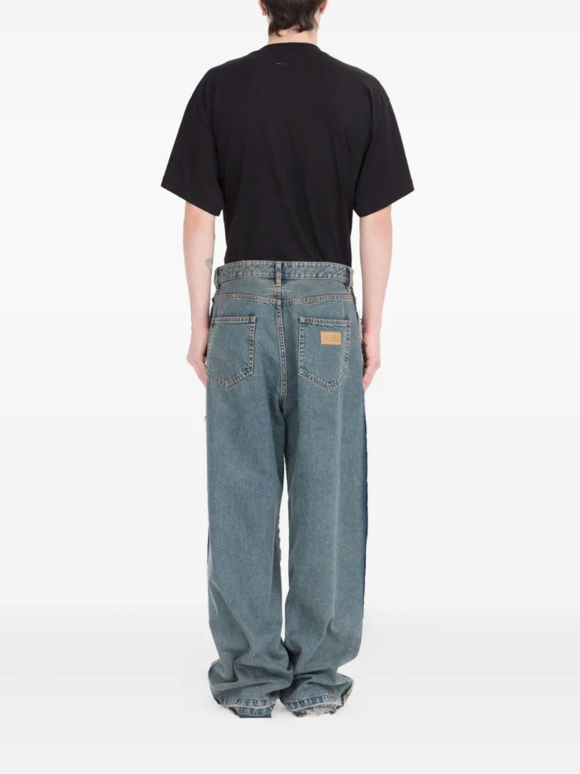 Mm6 By Maison Margiela Inside-Out Straight-Leg Jeans