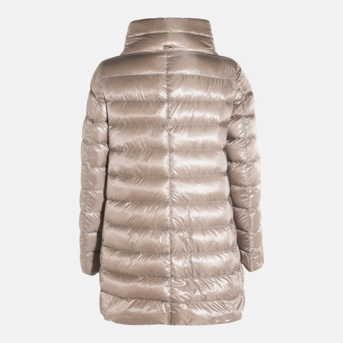 Herno Quilted Mid-Thigh Coat With Structured Collar And Polished Finish