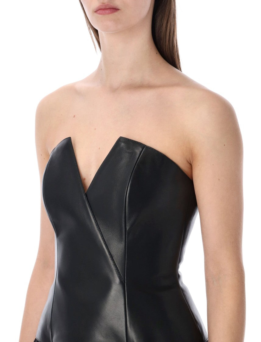 Polo Ralph Lauren Harling Slim Princess Nappa Leather Bustier