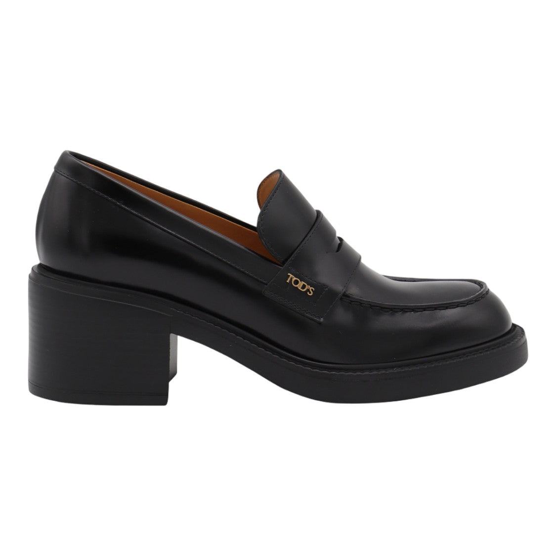 Tod's Polished Leather Loafers With Metallic Logo Detail