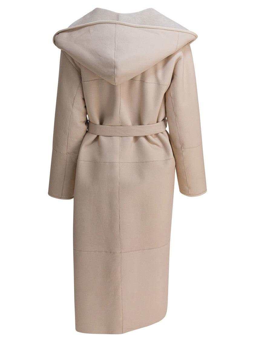 Blancha White Shearling Coat